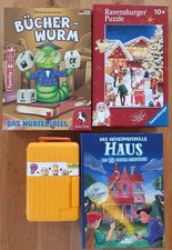 Spiele für Kinder: Bücherwurm, Minions, Puzzle, Das geheimnisvolle Haus 