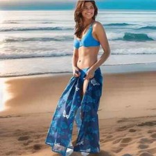 Pareo in blau mit Fischen