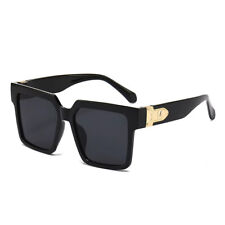 Designer Oversized Sonnenbrille Stylisch Vintage Brille Cool Schwarz Gold 5218