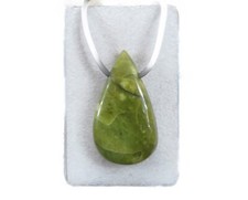 Grüner Opal Cabochon Anhänger quer gebohrt Nr. 3426