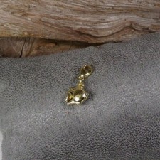 D28-38 / filigraner Anhänger Fisch GG 8K  mit Karabiner für Bettelarmband in 3D