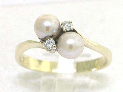 Perlen brillant ring 585 - brillant,