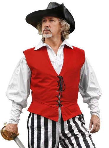 Piratenweste rot auffälige - rot,