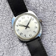 Vintage Dugena Herren Armbanduhr, Lederarmband + Handaufzug