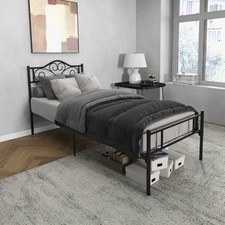 HOMCOM Bett 90 x 200cm Stahl