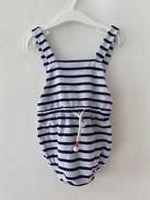 Frottee Romper, Spieler, Latzhose gestreift, maritim von Mini Boden  74/80, 6-12