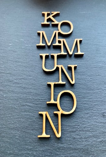 Kommunion schriftzug holz - kommunion,