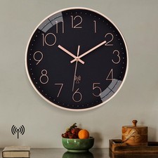 Funkuhr Lautlos Wanduhr Ohne Tickgeräusche Funkwanduhr,Geräuschlos Wand Uhr 30cm