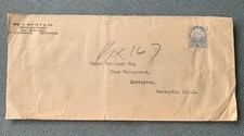 British Bermuda 1912 - used cover to Lexington USA with Michel No. 38