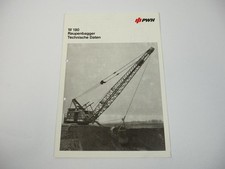 Prospekt PWH Weserhütte W180 Raupenbagger Raupenkran 1980er Jahre