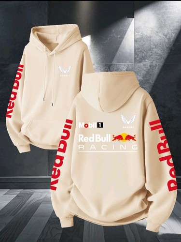 Herren hoodie beige red bull - hoodie,