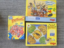 Kinderspiele-Set*Obstgarten*Ratz-Fatz*Differix*2x HABA*1x Ravensburger