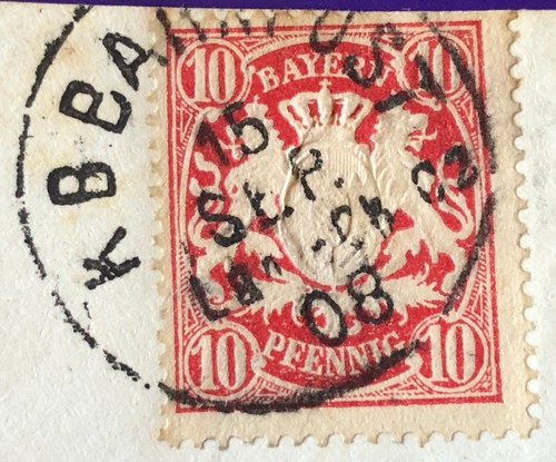 Bayern bahnpost stempel lam - bayern,