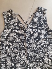 Kleid ärmellos schwarz weiß