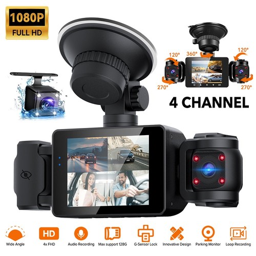 Kanal 1080p dashcam - 4-kanal,