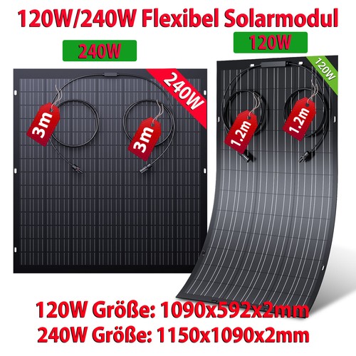 Flexibel solarmodul 120w - flexibel,