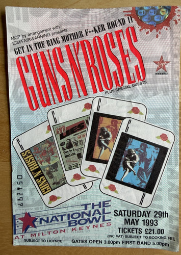 Guns roses concert - concert, ticket