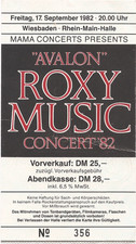 Roxy Music  Avalon Tour 1982