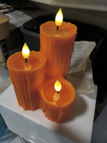 Flammlose kerzen echtwachs h - echtwachs, 6