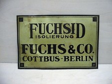 Altes Blechschild FUCHSID