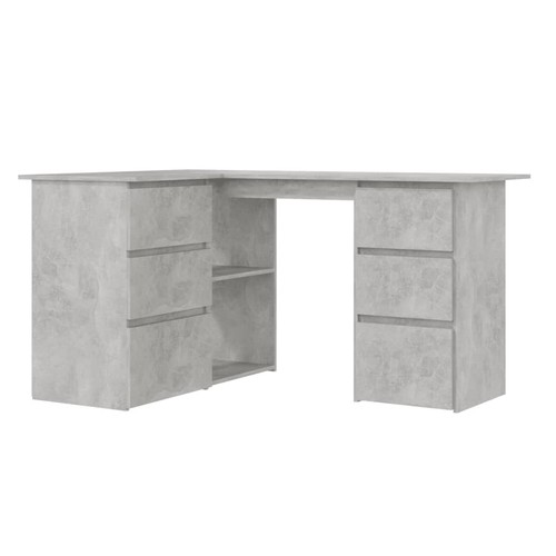 Eckschreibtisch betongrau - eckschreibtisch,