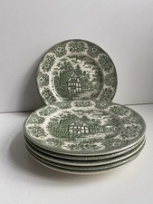 6 x English Ironstone "Old Inns Series" Dessertteller Kuchenteller