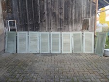 9 Stück Fensterladen - Holz - gebraucht - Höhe 117 cm, Breite 55 cm