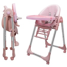 Rosa Kinderhochstuhl Babyliege