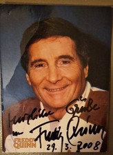 Handsignierte Autogrammkarte von Freddy Quinn Guter Zustand
