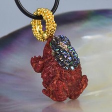 Toad Frosch Hängelampe Rot