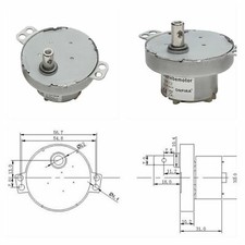 Grillmotor Getriebemotor 12V DC Langsamläufer Elektromotor Drehteller Metall