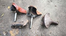 4 Alte Fahrrad Sattel Oldtimer Fahrrad 20-40er Original Vorkrieg