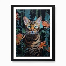 Tabby katze gemälde - katze,