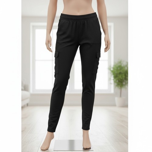 Schwarze cargohose sweat - schwarze, gr