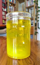 Vase gelb Bubble Glas 20cm