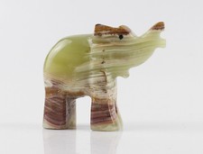 Mineralien Figur Elefant, Onyx klein Mineraliensammlung Dekofigur Sammler Objekt