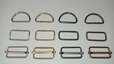 Schlaufen, Schieber, D-Ringe 30mm Metall silber, gold, dark, messing Regulator
