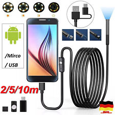 2-10M USB Endoskop Kamera 5,5/7mm LED-HD Inspektion Wasserdicht PC Android Handy