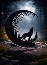 3D Wolf LED Lampe – Mond &