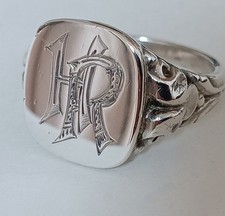 Siegel Ring Silber Initialen