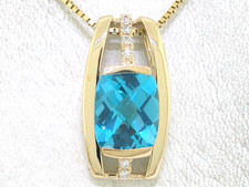 Blautopas Anhänger 585