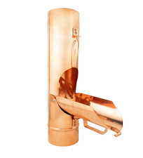 Fallrohrklappe mit Sieb Ø100mm Regenrohrklappe Kupfer Laubfilter 100mm