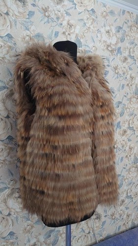 Women iceberg vest beige fur - vest,
