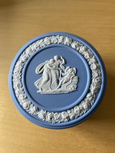 Wedgwood jasperware dose - jasperware, blau