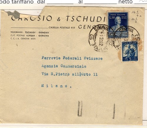 Postgeschichte brief volta - volta, 50