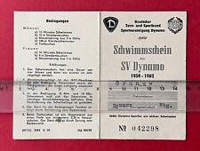 DDR Ausweis Schwimmschein der
