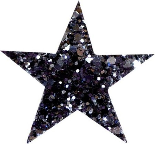 Haarclip stern glitter - glitter, schwarz
