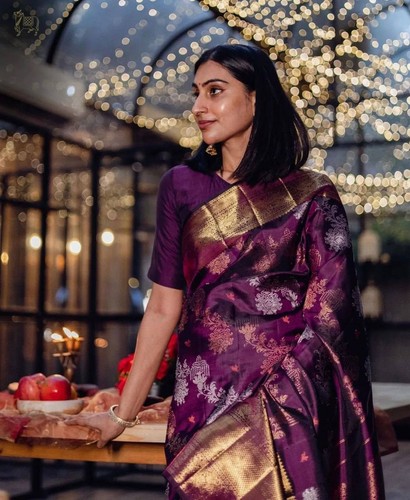 Saree jacquard indisch - saree,