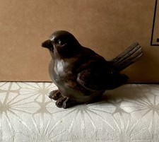 Kunstoff Vogel Spatz Figur Dekoration Braun ca. 8x10x5 cm