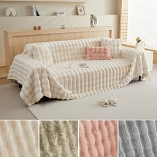 Plüsch Sofabezug 1/2/3/4 Sitzer Sofa Überzug Couch Ecksofa Universell L Form DE